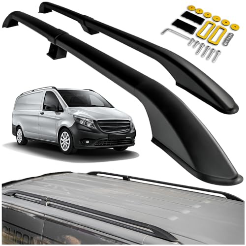 CHROMEMASTER | Compatibili con Mercedes Vito V-Klasse W447 Extra Long 2014+ | Barre Trasversali da Tetto, Mancorrenti sul Tetto | Sono Utilizzate per il Montaggio di Portapacchi, Box o Portabiciclette
