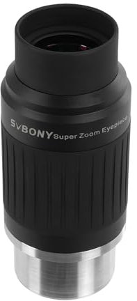 Svbony SV230 1.25 8mm–20mm Teleskop Zoom Okular, 57°–72° Scheinbares Sichtfeld, FMC Asphärisches Okular mit 2 Adapter, Teleskop Zubehör mit Farbkorrektur für Astronomische Beobachtung