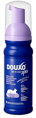 DOUXO Skin & Coat SPA – Ultra-Safe* Trockenshampoo Katze, 150 ml, säubert frischt das Fell auf, hinterlässt das Fell weich, glänzend und angenehm duftend, hautfreundliche Formel