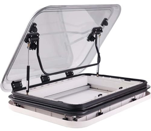 RV Roof Vent Hatch with LED Light - Roof Window Conversion Kit for Caravan, Trailer, or Campervan - Essential Ventilation Solution for Motorhomes