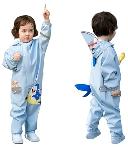 Combinaison de pluie pour enfant - Imperméable - Pour fille et garçon - Légère - Une pièce - Avec bord transparent - Dessin animé - Veste de pluie - Poncho de pluie