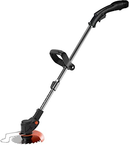 Rasaerba Elettrico con Lame in Metallo, 1800 W, Alimentato a Batteria, tagliaerba Rotante Portatile, Potente e Potente, Strumenti per potatura da Giardino Teles, 2 batterie