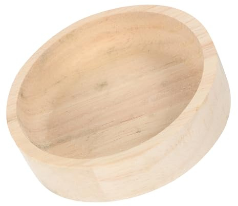 BCOATH Comedero de Madera para Hámster y Pequeñas Mascotas, Resistente y Fácil de Limpiar, Adecuado para Jerbos y Roedores, Color Beige