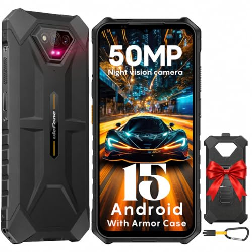 Ulefone Armor X13 Telefono Indistruttibile Android 15, 50 MP+24 MP Visione Notturna, 12 GB+64 GB ROM/SD 256 GB, Display 6.52 HD+, 6320 mAh, Smartphone Rugged 4G Dual SIM/NFC/Fingerprint/Face ID/GPS