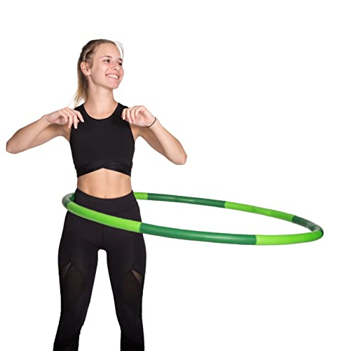 HOOPOMANIA Light Hoop [1,2 kg] Hula Hoop für Anfänger in grün Hoola Huup für Erwachsene