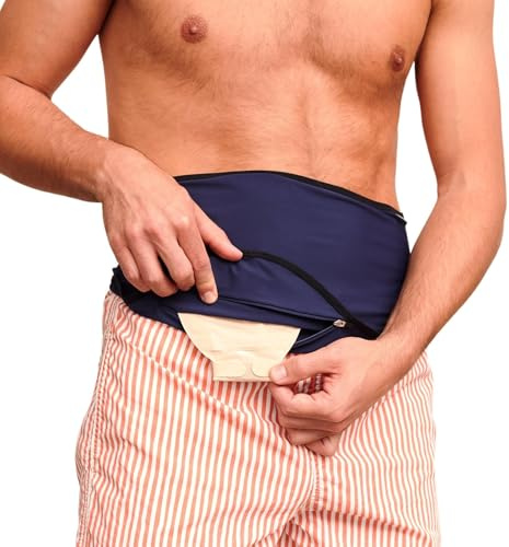 SIIL Cinturón de Ostomía – Faja de Soporte para Colostomía, Ileostomía o Urostomía | Funda para Bolsas de Ostomía | Cinturón Deportivo Transpirable y de Secado Rápido para Natación