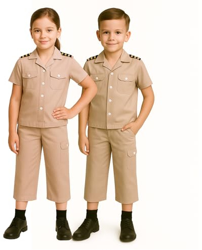 FNA FASHIONS® Barn safari Explorer kostym barn skola djungel maskeradklänning festtillbehör (medium (7-9 år))
