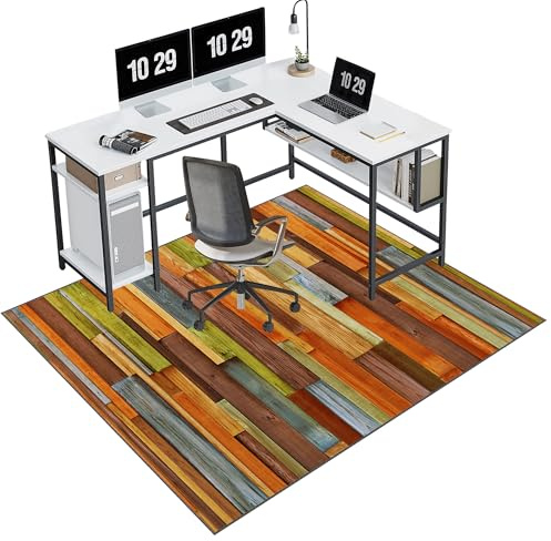 EYKWKB Office Chair Mat for Hardwood Floor, Gaming Rug, Office Desk Chair Mat for Floor Protection, Gaming Chair Mat for Carpet Floors, Floor Protector for Rolling Chair, Chair Mats 60 x 70 cm