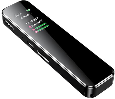 Diktiergerät Mini 64GB, Aufnahmegerät, Digitales Diktiergerät Mit Rauschunterdrückung,Diktiergerät Digital, Audio Recorder Mit Wiedergabe Für Konferenzen Kurse