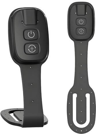 Qumox Rechargeable LED Clip-On Reading Light with 7 LEDs, Adjustable Brightness, 3 Color Temperatures, Compact and Portable for Travel and Bedtime Reading