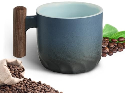 Vicloon Tasse à café, 70ml Bleu Tasses à Expresso, Ugs en Céramique avec Anse Tasse d'eau de Bureau pour thé Matcha, thé Vert, Expresso, Latte