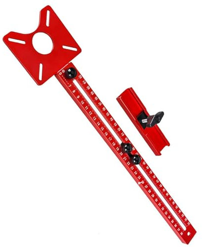 4 in 1 Router Milling Groove Bracket Metric MM Router Circle Cutting Jig Aluminium Alloy Router Table Insert Plate for Woodworking Adjustable Multifunctional Router Jig for Flip Board Trimming