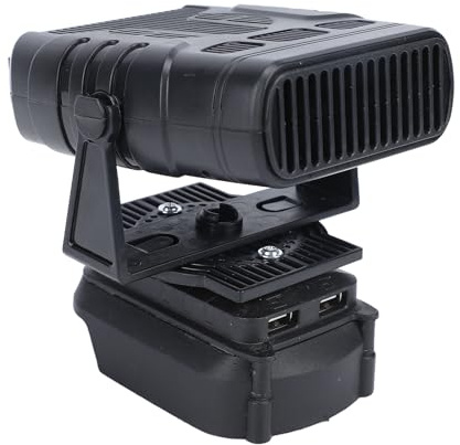 Oreilet Ventilador Calentador Automóvil, 170 W, 2 Configuraciones, Calentador Espacio Escritorio Portátil Ajustable con Batería, Descongelador Ventana, Desempañador Hogar, Oficina(Sin batería)