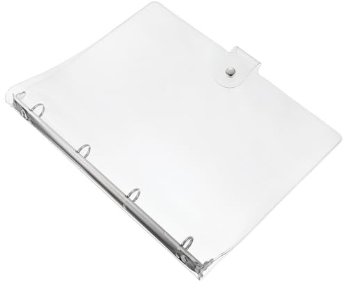 HAPINARY Cubierta Transparente para Cuaderno A4 de Plástico Resistente Cierre de Hebilla, Adecuada para Proteger Documentos Importantes