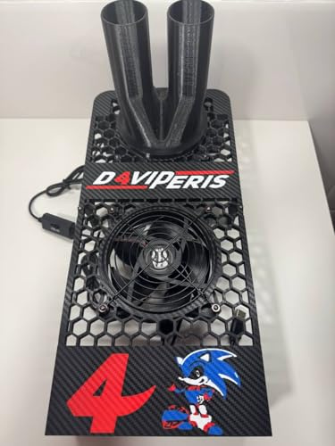 Secador de Casco y Guantes para Moto, Soporte Ventilado con Ventilador, Secado Rápido y Uniforme, Compatible con Cascos Integrales y Modulares