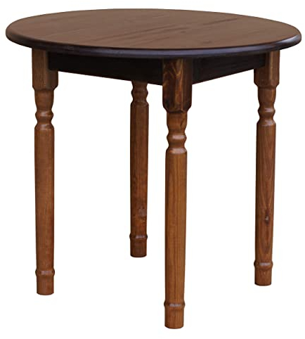 k koma Runder Kiefer Tisch Esstisch Holz Küchentisch massiv Honig Landhausstil (NUSS)