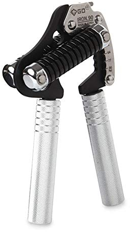 RGFITNESS Handtrainer Ring/Unterarm Training, Verstellbarer Handgriff-Übungsapparat - Stärken Sie Griff, Handpresse, Unterarmgriff, Handübung, Greifer, Fingerkraftverstärker,Metallic