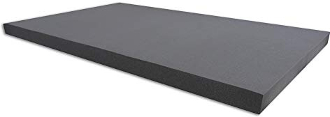 Dibapur akustiskt stopp – rum – akustiskt skum – isolering – ljudskydd, antracit/svart, 100 x 50 x 10 cm
