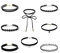 Choker Halsketten Set,9 Stück Strecken Halsband Tattoo Ketten Choker für Teen Mädchen Damen Frauen Velvet Schwarz 28+7CM