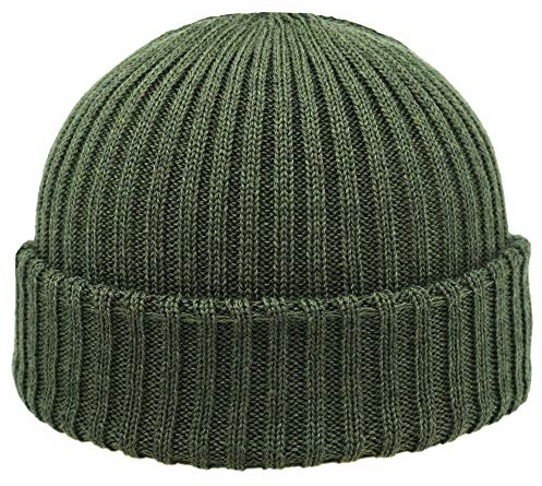Melegari Berretto Cuffia Beanie Como, | Skull cap Pura Lana Merino Extrafine, | Made in Italy (IT, Testo, Taglia Unica, Verde)
