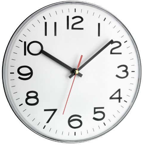 TFA Dostmann Orologio da parete analogico, 60.3017, con lancetta dei secondi, grande e di facile lettura, design piatto, moderno, con numeri neri, orologio al quarzo, bianco/argento