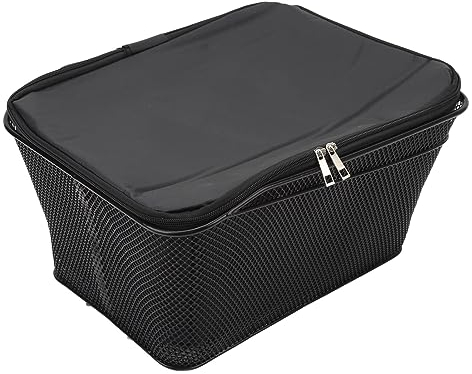 Fahrrad-Hinterradträgertasche mit Regenschutz, 20 L Fassungsvermögen, Metalldraht-Fahrradkorb Hinten, wasserdichte Fahrrad-E-Bike-Satteltasche für die Meisten Hinteren