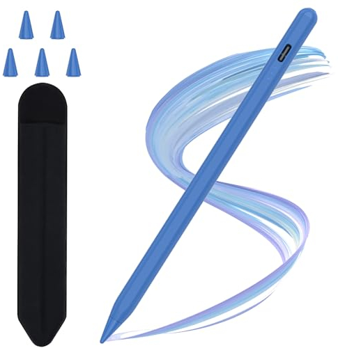 KARFUN Stylus Pen für iPad Apple 2018–2025,Tablet Pencil mit 15 Minuten Fast Charging für IPad 11/10/9/8/7/6th Gen,i Pad Pro 11/12.9,iPad mini 6/5th/ Air 3/4/5, Tablet Stift (Blau Knopfschalter)