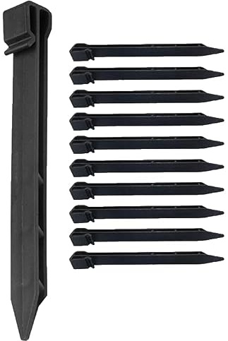 Rori Jordnaglar för svart gräsmatta kant – 24 cm (10 stycken)