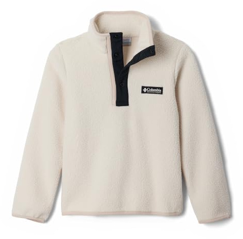 Columbia Youth Unisex Helvetia 2 Half Snap Fleece, Fleece Pull Over, Chalk/Black, L