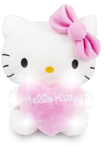 abeec Light-Up Hello Kitty Plush Toy – Soft LED Night Light Teddy for Kids 18 Months+ – Glow in the Dark Stuffed Animal – Bedtime Companion & Gift for Girls
