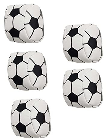 BESPORTBLE 5st Handgefertigter Sandsack-fußball Sandsack Im Fußballdesign Fußballförmiger Sandsack Klassischer Jonglier-sandsack Sandsack Für Leder Black