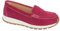 Women's Genuine Suede Loafer Cushioned Chunky Sole Slip-On Shoes (Fuchsia, UK Footwear Size System, Adult, Women, Numeric, Medium, 6)