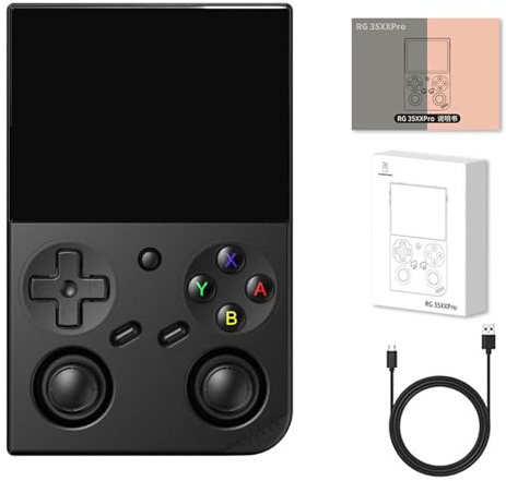 Rg35xx Pro Retro Console De Jeux Portable 2025 Nouvelle Console De Jeux Vidéo Bâton De Jeu Support WiFi Bluetooth Plug - and - Play Retro Console De Jeux Cadeau De Noël-Blick||64G