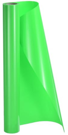sourcing map HTV Heat Transfer Vinyl 12x8.5ft Roll PVC Fluorescent Green | Iron on Vinyl,for All Cutter Machine, Easy to Cut & Weed