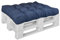 DILUMA Palettenkissen Europaletten - Sitzkissen - Lounge Kissen - 1x Palettensitzkissen 120 x 80 cm - Dunkelblau - Wasser- & Schmutzabweisender Bezug - Indoor & Outdoor - 15cm dick