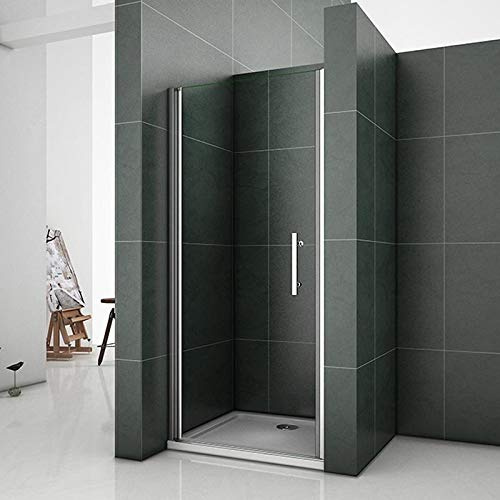 90x185cm Porta doccia battente verso esterno Vetro, ESG Sicherheitsglas