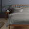 Pizuna 400 Fadenzahl aus Baumwolle Bettwäsche Silber, 100% Langstaple Baumwolle Bettbezug und Kissenbezug, 100% Baumwolle Mako Satin 2-Teilig Bettwäscheset 140x200 + 70x90 Silber