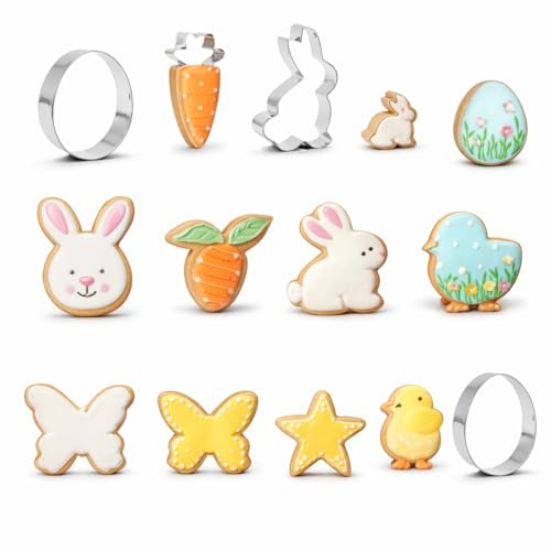 Set di 16 formine per biscotti e biscotti pasquali