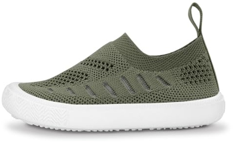 Jan & Jul Leichte Sommer-Schuhe in Strick-Optik für Kinder (Armeegrün, EU Size 24)