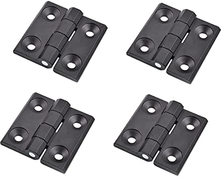 4 Stück Verbinder Scharnier,40mm/1.6inch Kugellager Scharniere,Zinklegierung Anschraubscharnier Scharniere für Feste Zimmertüren, Eingangstüren, Schlafzimmertüren, Gartentüren (Schwarz)