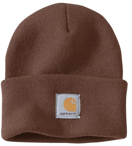 Carhartt Unisex Knit Cuffed Beanie Hat, Brown, One Size