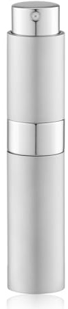 Lulupack 1 atomiseur de parfum de 10 ml, flacon pulvérisateur de voyage rechargeable, argenté, 0.3 Ounces