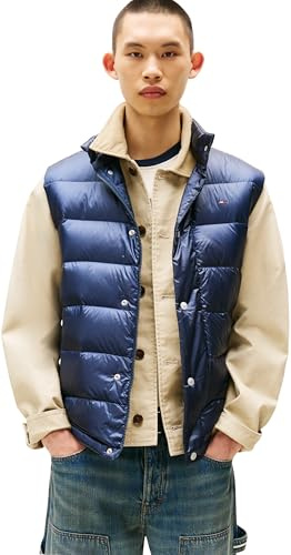 Tommy Jeans Chaleco para hombre, Azul (Dark Night Navy), XXL