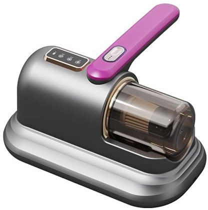 HAMON Aspiradora de colchón, aspiradora de cama con luz UV, aspiradora inalámbrica de mano con filtro lavable para colchones, cama, sofá, almohadas, alfombras