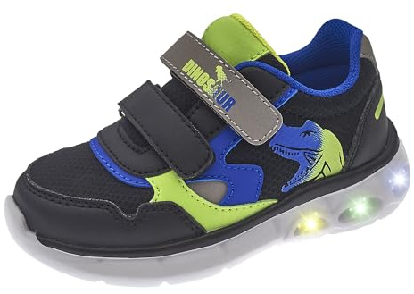 Chicco, Zapatos con Luces, Zapatillas Niño, con Doble Cierre, Cómodas, Flexibles y Transpirables, Ideales para Primavera, Otoño e Invierno, Zapatos Niño, Designed in Italy