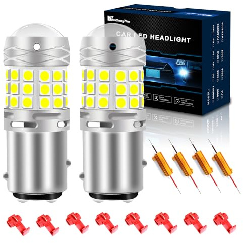 KaiDengZhe Lampadine LED P21/5W BAY15D, 2 PZ Chip 3030 42-EX Senza Errori Canbus 1157 LED Bianco 12-36V 2057 2357 Lampadina di Ricambio Retromarcia Freni Indicatori di Direzione per Auto