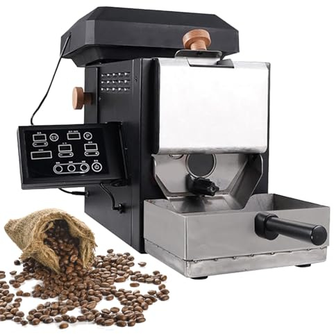 200g Automatisk Kafferostare, Professionell Kaffebönrostare - Bakkurva/Halvautomatisk/Manuell, Rökfri Kaffebönrostare Med Rökfilter Och Rökrör Och Agnuppsamlare