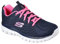 Skechers Damen Sneakers, Navy Hot Pink, 37 EU