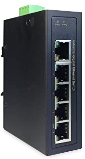 DIGITUS Netzwerk-Switch 5-Port - Hutschiene oder Wand-Montage - Gigabit Ethernet RJ45 Buchsen - DIN-Rail - 1 GBit/s