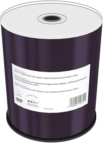 200 PZ. MediaRange MR413 Confezione di 200 DVD-R stampabile, 16x, 4.7 GB/120 min